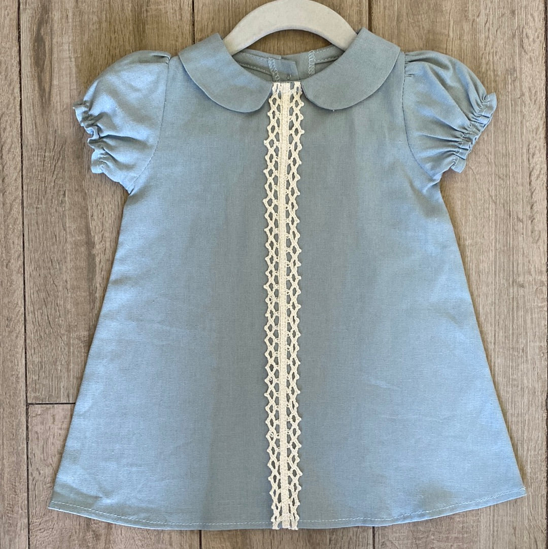 Vestido Dalia celeste liso