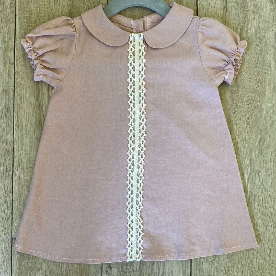Vestido Dalia palo rosa liso
