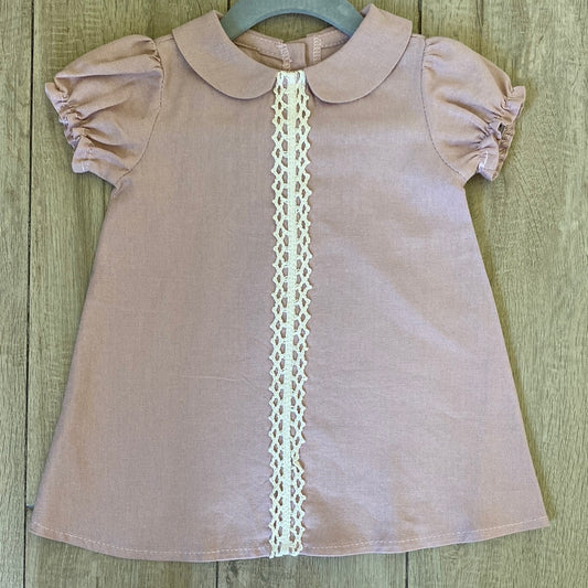 Vestido Dalia palo rosa liso