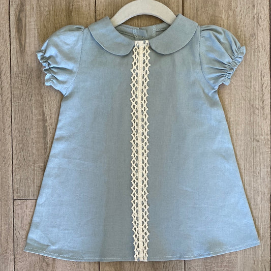 Vestido Dalia celeste liso
